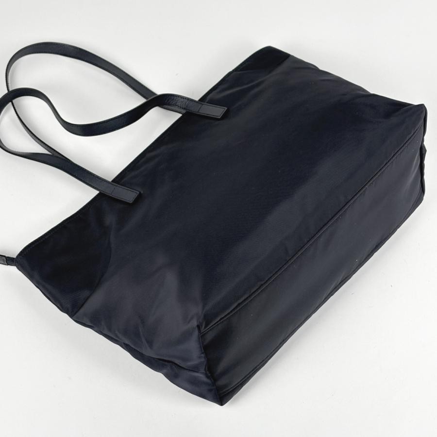 PRADA Plate Tote Bag Shoulder Bag Nylon Navy 1BG052 with G Card #BS1107 thumbnail 2