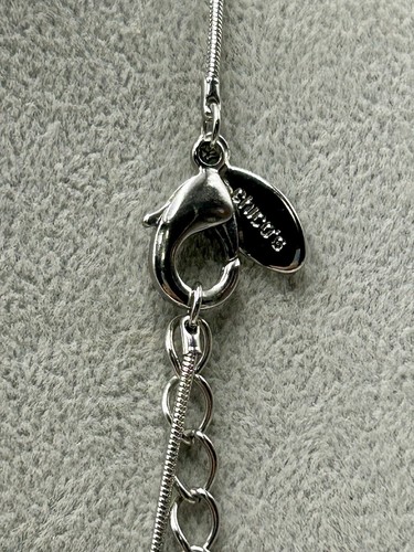 Chico's Silvertone Faux Pearl Lariat Necklace 14 Inch - Picture 6 of 7