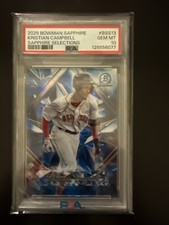 2025 Topps Bowman Chrome Kristian Campbell Sapphire Selections PSA 10 Gem Mint