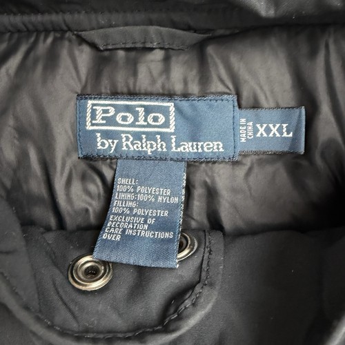 POLO Ralph Lauren St. Moritz Big Pony Logo Hooded Jacket Black Y2K Men's 2XL - Picture 2 of 9