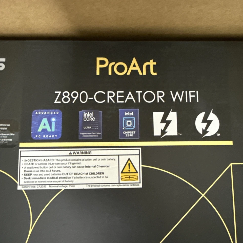 ASUS ProArt Z890-CREATOR WIFI Z890 LGA 1851 ATX Motherboard, Intel® Core™ Ultra - Image 2 of 4