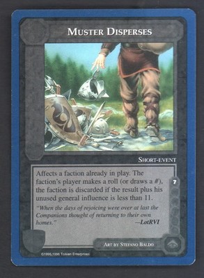 Lord Of The Rings MECCG - Muster Disperses - LP Unlimited Blue Border