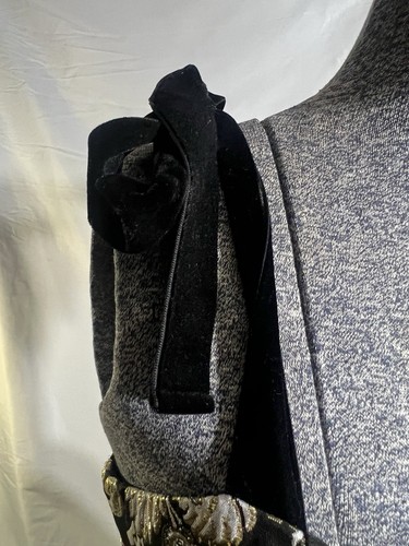 Alice + Olivia Fay Dress 2 Black Gold Jacquard Corset Brocade Ballet Mini NWT - Picture 3 of 21