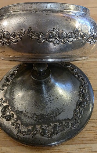 Antique Forbes Silver Co Victorian Dresser Plate, Trinket Box No 79 - Picture 2 of 13