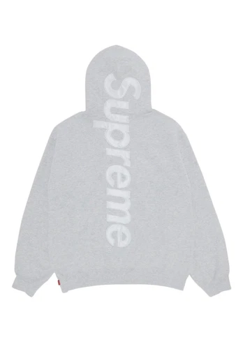Sweat à capuche appliqué satin suprême