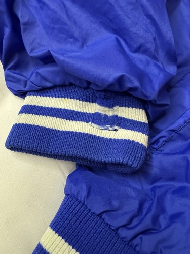 Vintage Gr. Small Trax Bomber Windbreaker Jacke Blau Baseball Football - Bild 6 von 8