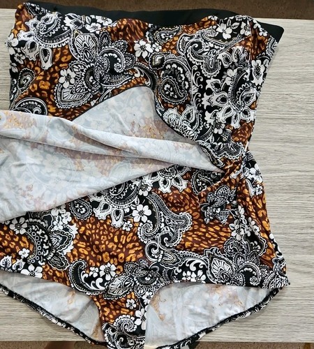 Maxine Of Hollywood Swim Dress Size 22W Adjustable Light Padding Side Tie Detail - Picture 5 of 12