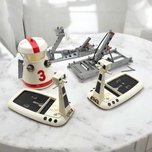 Vintage Major Matt Mason Space Vehicle Parts Lot Launcher Sled Space Suit Mattel