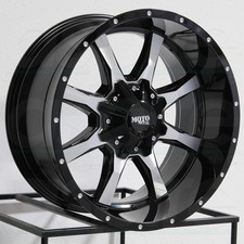 One 20x10 Moto Metal MO970 5x5.5/5x139.7 -24 Black Machine Wheel Rim 78.1