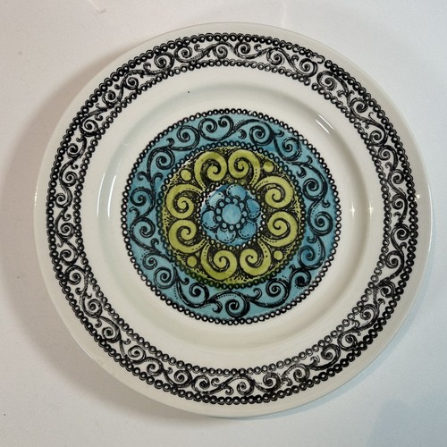 Vintage Broadhurst Agincourt Rare Blue Colourway 5 Dinner Plates Kathie Winkle - Picture 5 of 18