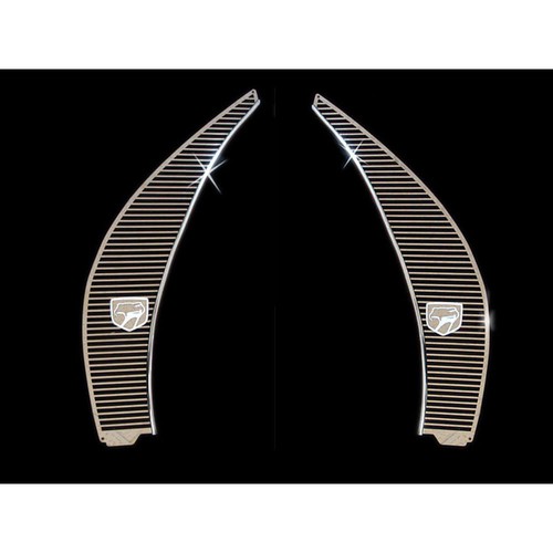 2pc Polished Stainless Steel Side Hood Vent Grilles for 1996-02 Dodge Viper Gen2 - Bild 2 von 6