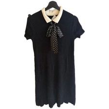 Redvalentino Black Dress Bowtie