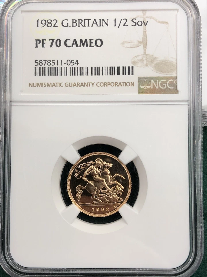 1982 Gold proof Half Sovereign- NGC - PF70 - Image 3 of 4