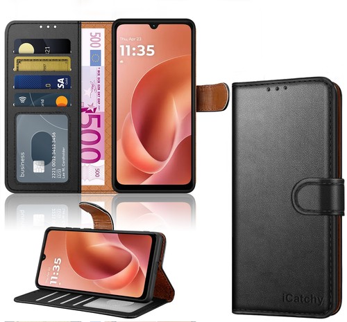 For Motorola G06 / G06 Power Case with 4 Card Slots Leather Wallet Flip Magnetic - Picture 1 of 53