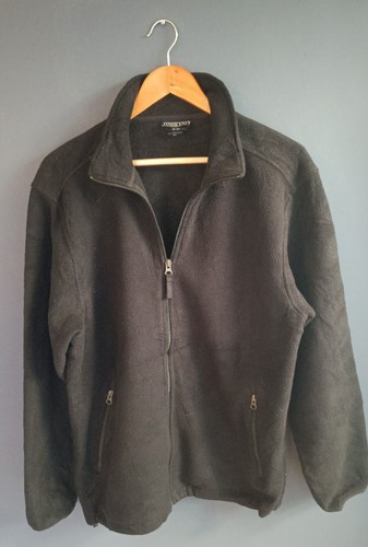Lands End #Classic-Quality# Black Zipped Fleece Jacket.M.40 Inch Chest. - Picture 4 of 7