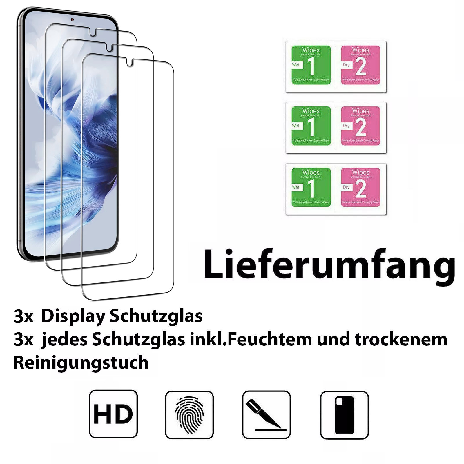 3x Echt Glas Für Samsung Galaxy Schutzglas Displayschutz Panzerfolie Hartglas 9H
