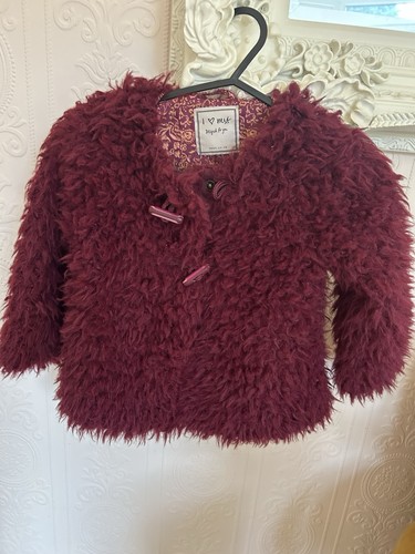 Jacket, 3/4, Girls, Fluffy, Furry,Next,floral Cotton Lined, Ex - Picture 10 of 17