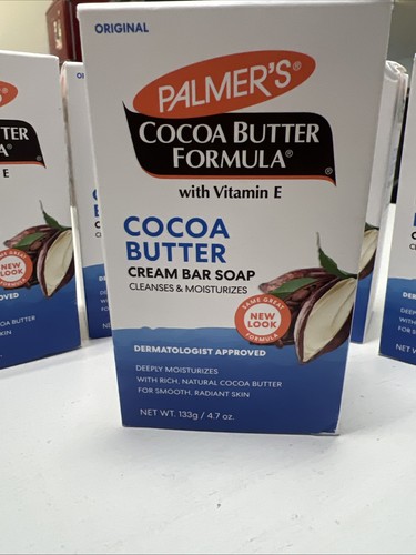 Jabón en barra crema fórmula de manteca de cacao Palmer's vitamina E 4,7 oz - Lote de 5 - Imagen 2 de 6