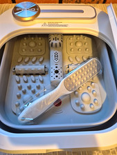 iFedio Collapsible Electric Foot Bath Spa Basin 99 F 500W White/Gray