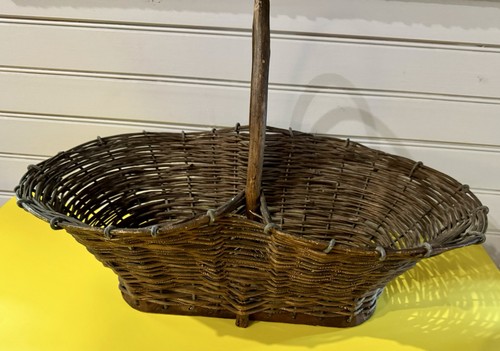 Antique Vintage Wood Basket - Picture 11 of 13