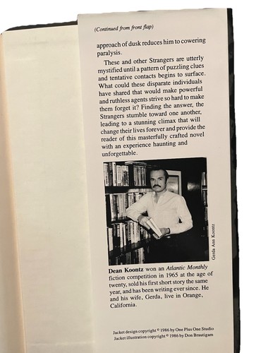 Strangers By Dean Koontz First Edition 1986 Hardcover Dust Jacket Mint - Picture 4 of 6