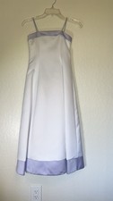 David  s Bridal Flower Girl Dress Size 7 White And Lilac