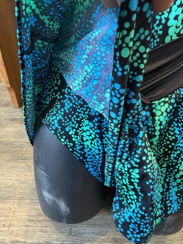 Gabar Swimsuit One Piece Bathing Suit 80s 90s Size 8 Floral Blues Vintage USA - Picture 16 of 24