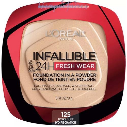L'Oreal Infallible 24H Fresh Wear Foundation In A Powder 125 Ivory Buff 0.31oz - Picture 1 of 1