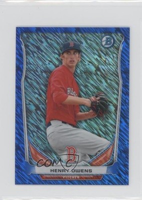 2014 Bowman Scout Top 5 Prospects Mini Chrome Refractors Blue Henry Owens 4a1