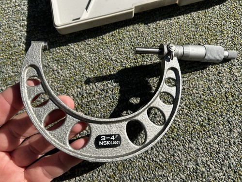 NSK 1-2" & 3-4” OUTSIDE MICROMETERS W/CARBIDE TIPS. - Picture 2 of 14