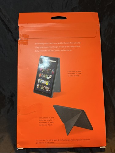 Amazon Fire HD 10 Tablet Cover - Charcoal Black Fits 11th Generation - Picture 3 of 3