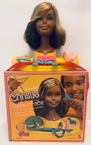 Rare Vintage 1976 Superstar African Americans Barbie Fashion Face Christie IOB!