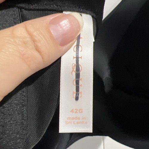 Sujetador Cacique Cobertura Completa Con Aros Algodón Soporte Negro Lane Bryant Plus 42G - Imagen 9 de 11