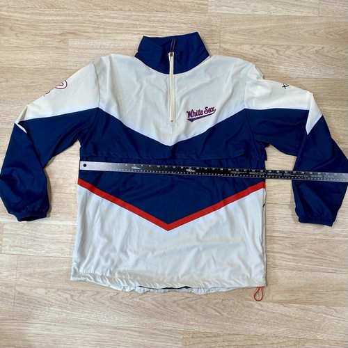 Chicago White Sox Windbreaker Adult XL Red White Blue Lightweight 1/4 Zip Jacket - Picture 3 of 7