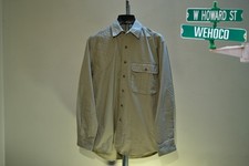 Wrangler Rugged Wear Long Sleeve Button Up Shirt Khaki Color Mens Size Medium