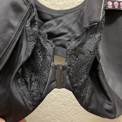 Sujetador con aros Playtex Secrets cierre frontal sin pinchazos Dreamwire negro talla 46G nuevo con etiquetas - Imagen 4 de 5