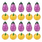 20pcs Miniaturfutter leuchtend Gemüse Model Mini gefälschte Obstfefe