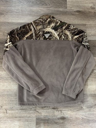 Columbia Mens PHG Fleece Pullover Size Small Gray/Camo Print Mid-weight Jacket - Picture 2 of 7