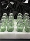 12 Pc - Gradient Green Mini Flower Bud Vases, Wedding Décor Centerpiece NEW