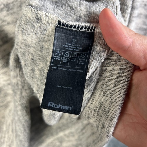 Jersey Rohan Para Hombres Borde Medio 1/4 Cremallera Top Gris Cuello Alto Caminar Senderismo - Imagen 6 de 12