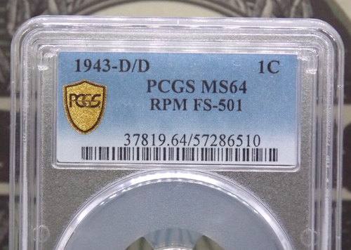 1943 "D/D" Lincoln WHEAT Steel Cent **FS-501 RPM** 1c PCGS MS64 #510 ECC&C, Inc. - Bild 4 von 6