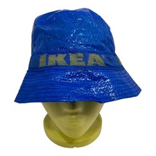 IKEA Blue Bucket Hat Knorva Frakta One Size Rain Sun Hat Lining Outdoor Unisex