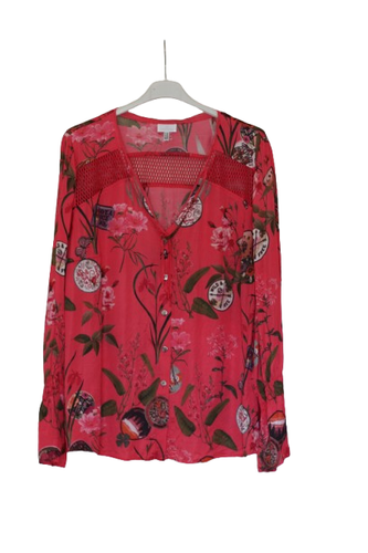 SPORTALM Damen Hemd Bluse DE 48 Rot Rot Oberteil Langarm WIE NEU