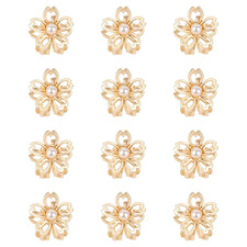 Small Daisy Hair Clips for Women Girls - Cute Metal Hair Barrettes with Pearl fo