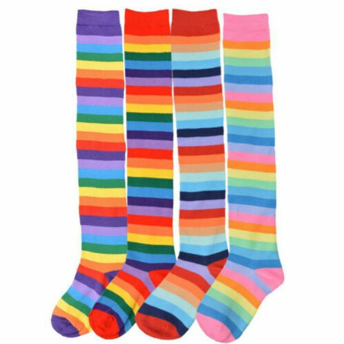 TheSheer gestreifte Overknee Oberschenkel Übergröße hohe Socken Damen Strümpfe Mädchen - Bild 3 von 31