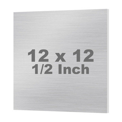 5052 Aluminum Sheet Metal 12X12X1/2 Inch Flat Plain Thick Aluminum Plate, 1/2Inc