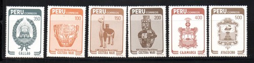 Peru 1984 Satz Kultur Briefmarken (Michel 1270/75) schön postfrisch