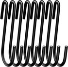 18 Pack ESFUN 4 inch Heavy Duty S Hooks Black Pan Pot Holder Rack 