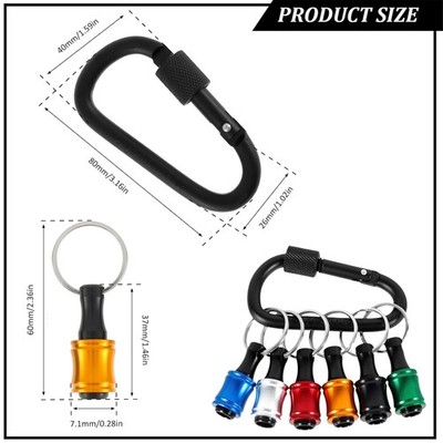 18PCS Screwdriver Bits Holder Keychain 1/4'' Hex Shank Quick Change