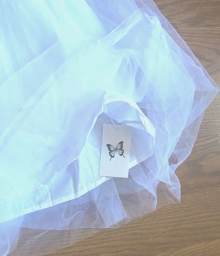 Girl's Cap Sleeve Lace Chiffon Flower Girl Dress 4-5T White (B9) - Picture 4 of 4